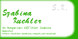 szabina kuchler business card